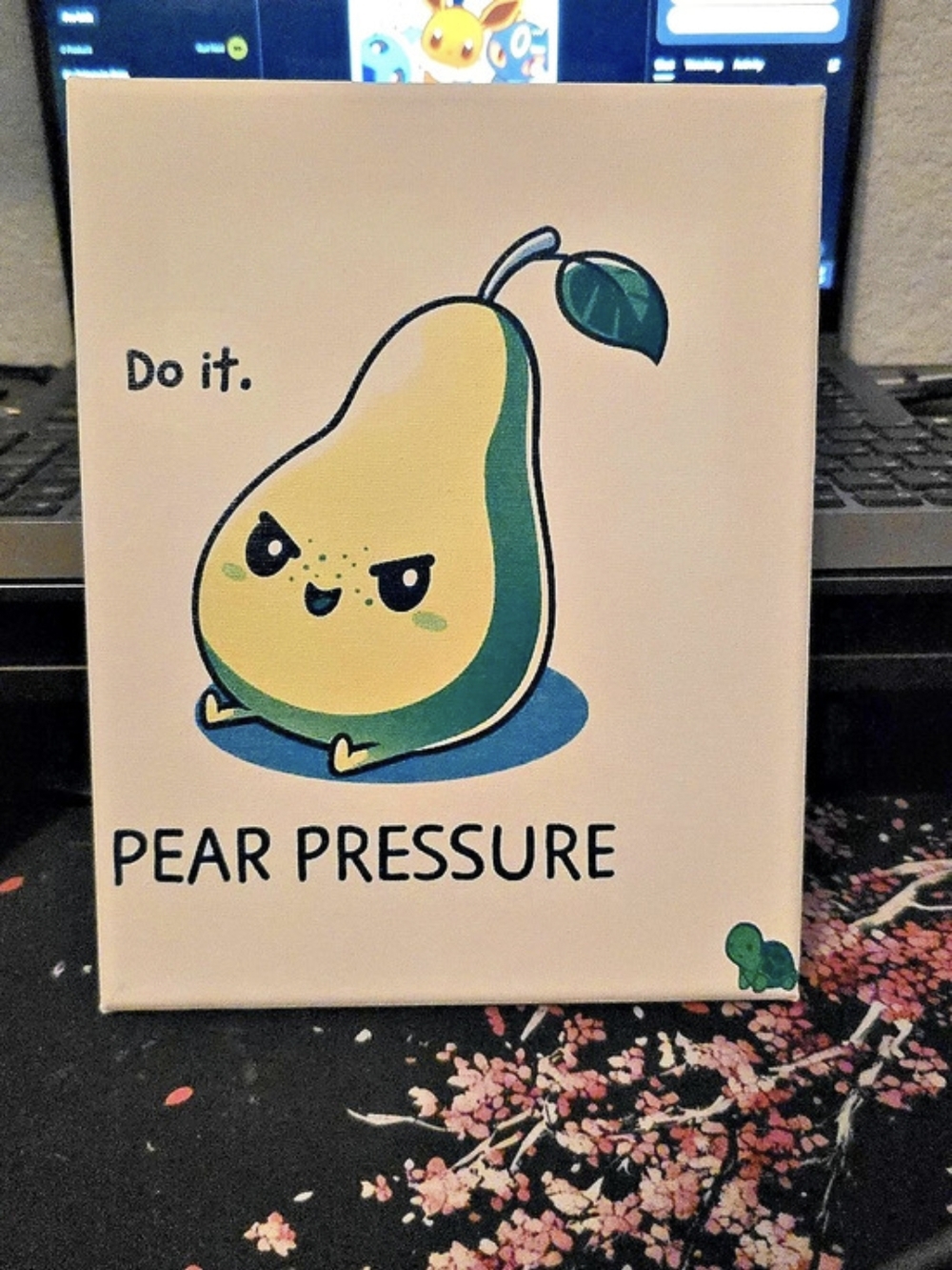 Pear Pressure Canvas Wall Art, Yellow & Green